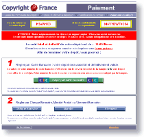  Choix du mode de règlement du dépôt de copyright 